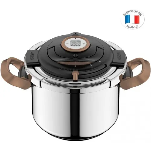Seb Autocuiseur Clipso+ Précision Copper 8L Inox Tous feux dont induction 