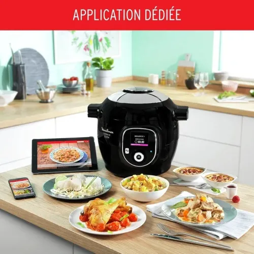 MOULINEX COOKEO+ CONNECT MULTICUISEUR INTELLIGENT 6 PROGRAMMES 200 RECETTES 6L NOIR 1600W CE867810