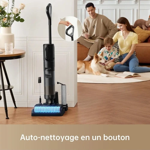 dreame H12 Dual Aspirateur Nettoyage Intelligent Aspiration Humide Sèche, Aspirateur sans Fil 4 en 1