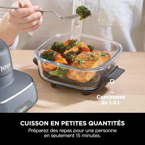 Ninja CRISPi Friteuse sans huile portable 3,8L 4-en-1 Frire sans huile 1700 W, Gris