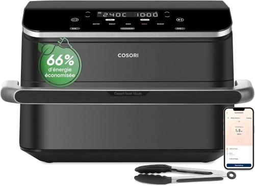 COSORI Air Fryer 10L Twinfry Friteuse sans Huile Double Résistance Airfryer à Dual Zone Avec Séparateur Amovible 5-en-1 2400W
