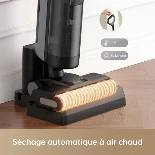 dreame H12 Dual Aspirateur Nettoyage Intelligent Aspiration Humide Sèche, Aspirateur sans Fil 4 en 1