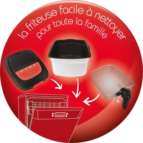  Friteuse Moulinex classique Super Uno 2,2 L-1.5 kg de frites-1800 W 150 à 190C AM316D10