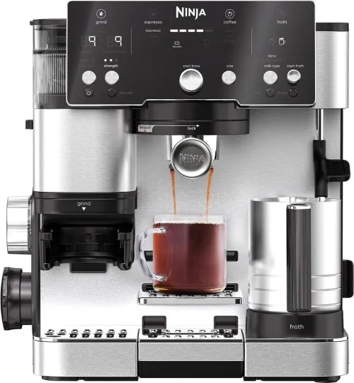 Machine à café - NINJA - 3en1 ES601EU Luxe Premier - 1650 W - 2 Litres - Acier inoxydable