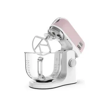 Kenwood Petrin Robot Pâtissier Kmix 5L KMX754APP Rose Pastel 1000W Bol En Verre