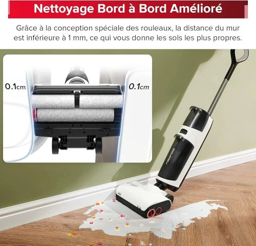 roborock Dyad Pro Aspirateur Laveur sans Fil 17000pa Séchage et Nettoyage Automatique Nettoyeur