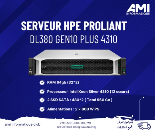  SERVEUR HPE ProLiant DL380 G10 PLUS