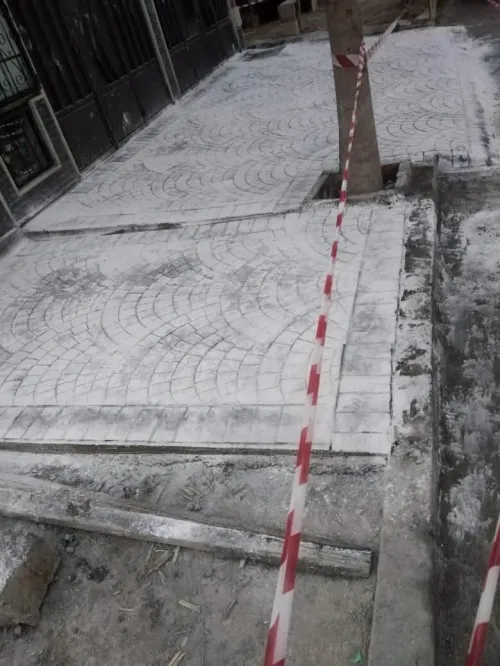 Béton imprimé et résine époxy