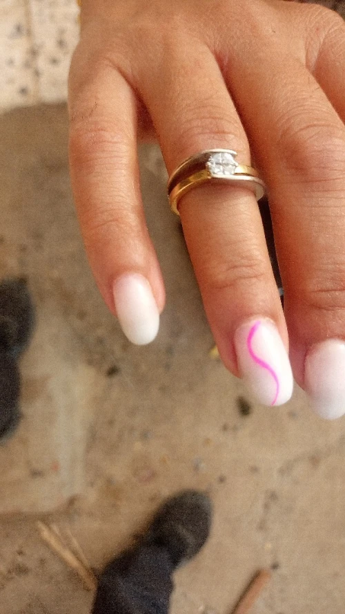 Bague diamant deux or