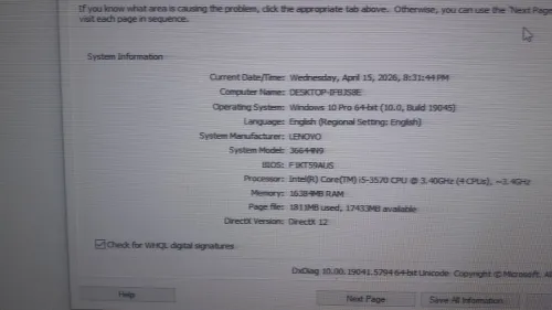 -PC De Bureau- Lenovo