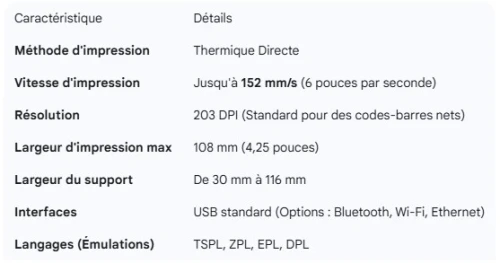 Imprimante etiquette Xprinter XP-423B