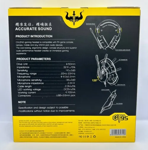 CASQUE GAMING USB GT95 OVLENG