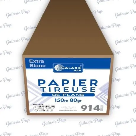 Papier-rouleau pour tireuse 80g/150m