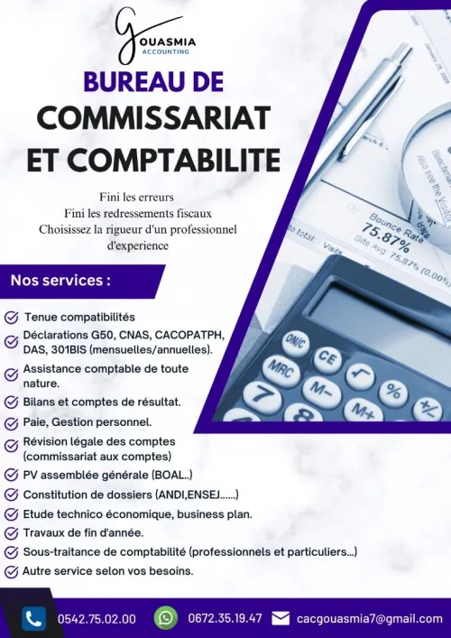 Bureau de Commissariat et Comptabilité