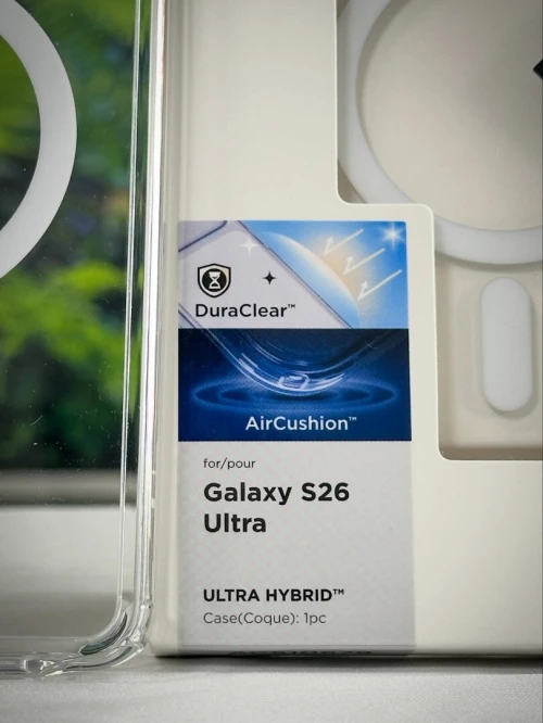 Antichoc Samsung Galaxy S26 Ultra Transparent Magsafe Spigen Ultra Hybrid Mag MagSafe Case S26 Ultra Pochette - Clear and White