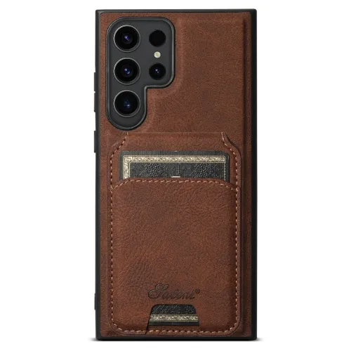 Antichoc Galaxy s23 Ultra Pochette Luxe Avec Porte Carte - Marron
