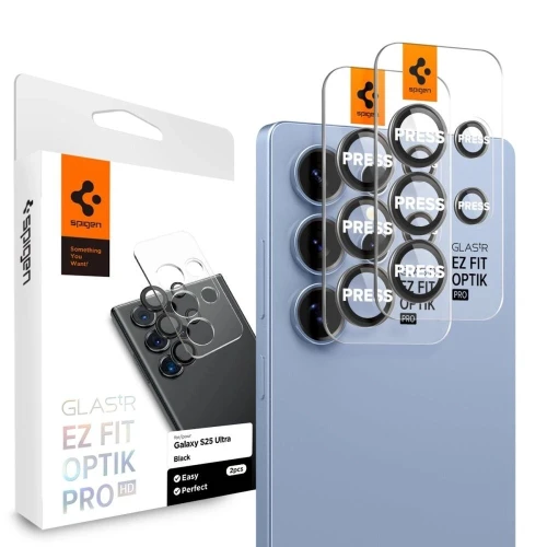Protection Camera S25 Ultra Lentille Lens Spigen Optik Pro 2pack Samsung Galaxy S25 Ultra Black 2Pcs