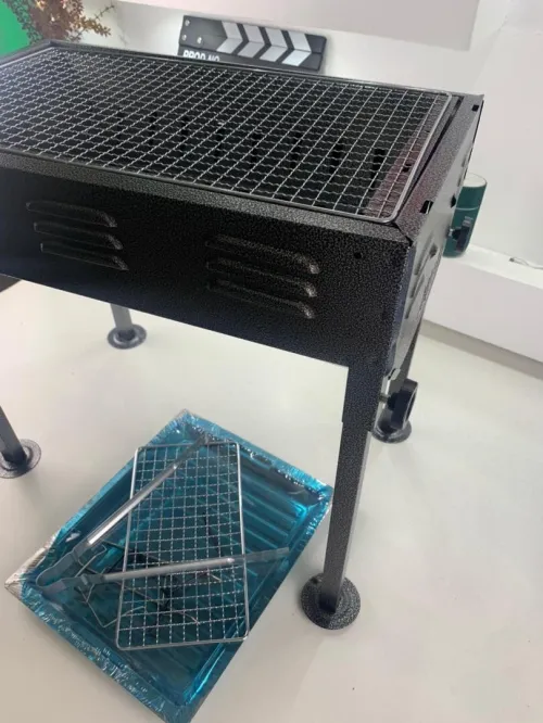 Grand Barbecue Portable Rectangulaire en acier inoxydable شواية حجم كبير