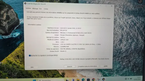 DELL Latitude 5320 i5 11th gen - Ram16gb - 256ssd - ECRAN TACTILE 13"