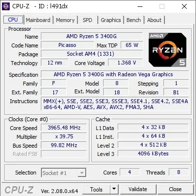 PROCESSEUR AMD RYZEN 5 3400G