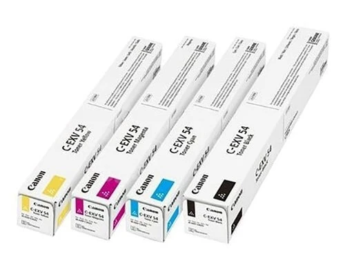 Pack Canon Original C-EXV54 B-C-M-Y iR-C3025i / C3125i BK-15500pages C/M/W-8500pages