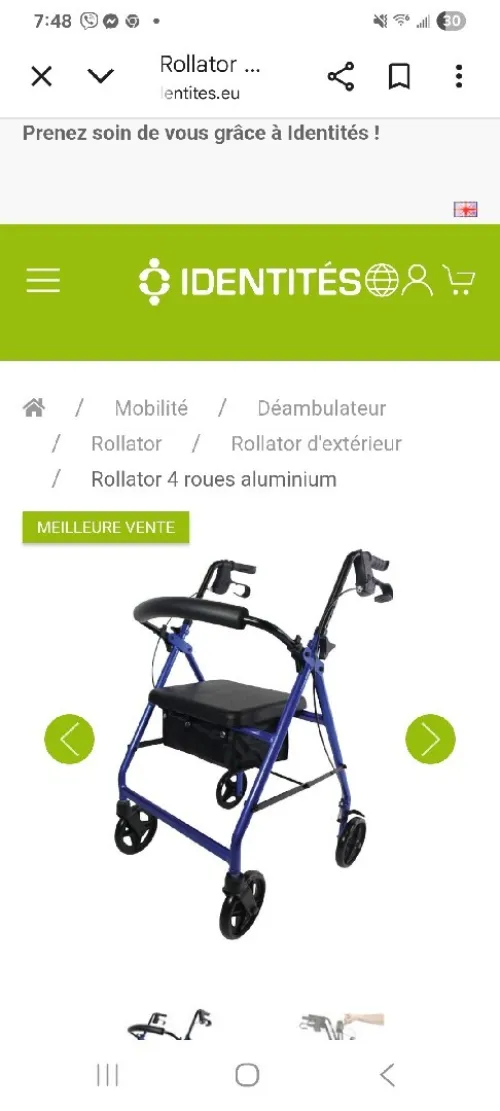 déambulateur quatre roues