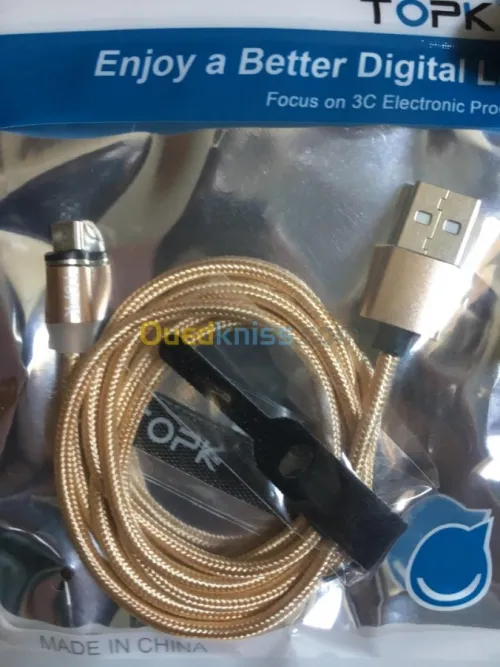 CABLE DATA MAGNETIQUE ANDROID APPEL 