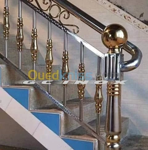 Rampe d'escalier en inox garde corps 