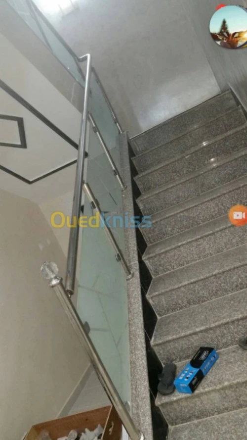 Ramp d'escalier inox