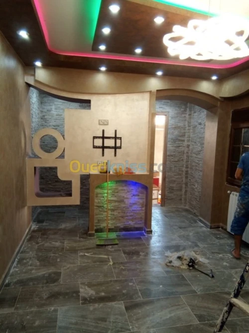 Placo plâtre  pvc peinture 