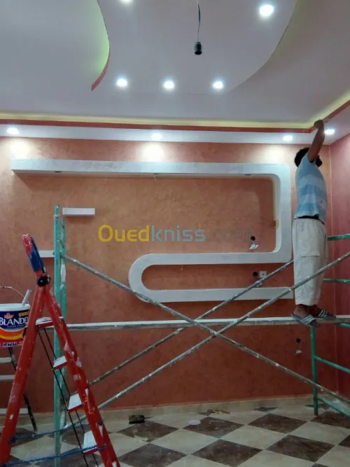 Placo plâtre  pvc peinture 