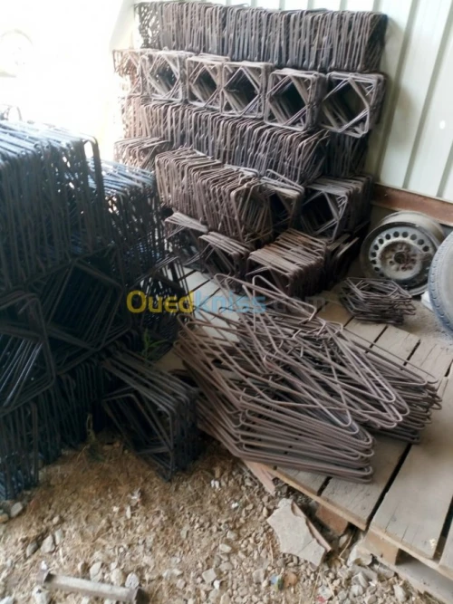 Façonnage métal rond béton.