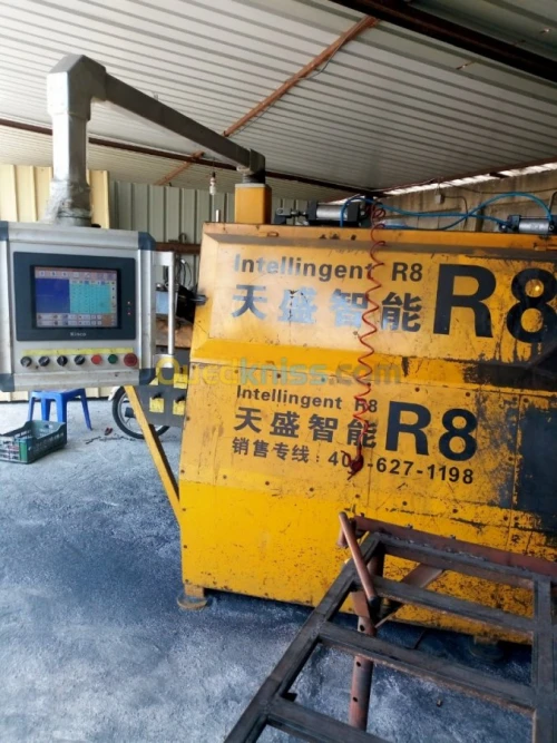 Façonnage métal rond béton.