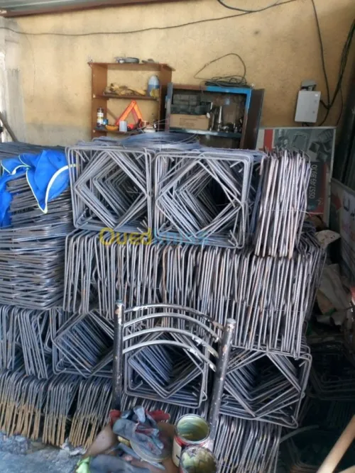 Façonnage métal rond béton.