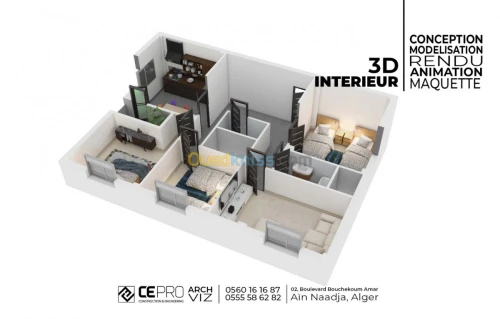 Architcture Rendu Animation 2D 3D