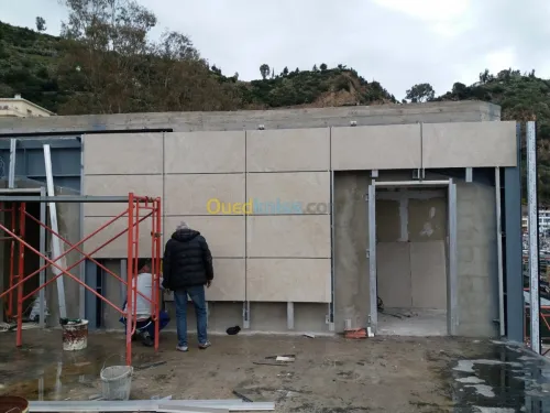 Mur rideau et facade vantile 
