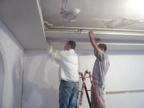 PLACOPLATRE - FAUX PLAFOND-PARQUET. PVC