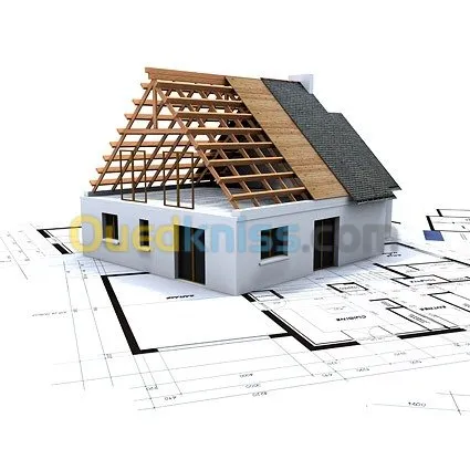 charpentier en bois , plan 3D
