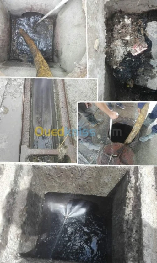 Service nettoyage Débouchage canalisation curage vidange fosse septique