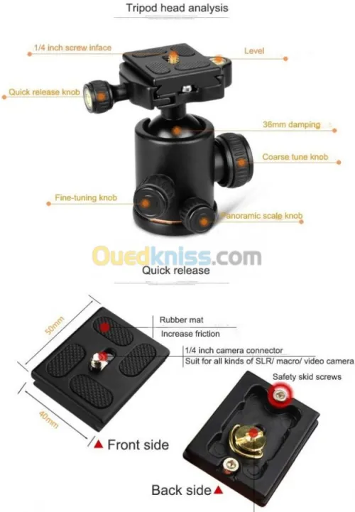 Trépied Professional Photo QZSD Q999H