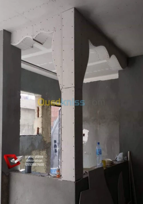Plafond placo plâtre BA13 & PVC