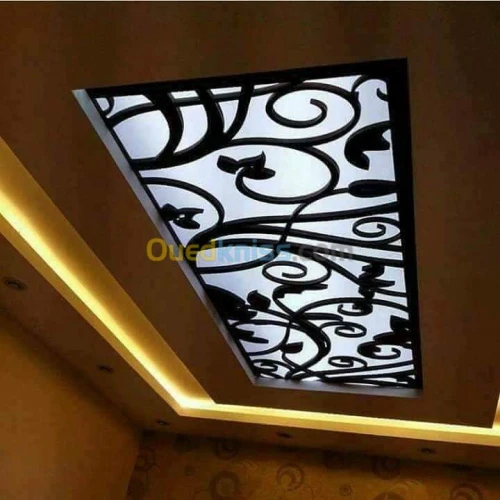 Plafond placo plâtre BA13 & PVC