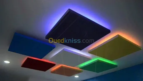 Plafond placo plâtre BA13 & PVC