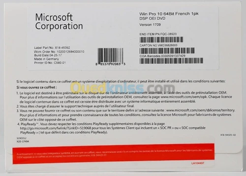 LICENCE WINDOWS 7 ET 8.1ET 10