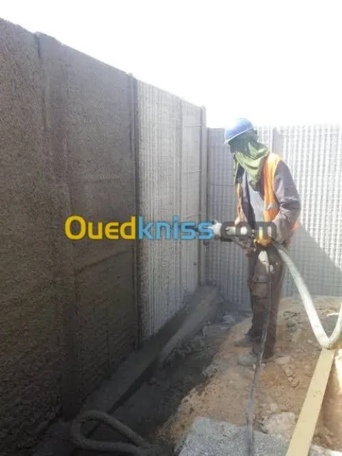 projection de béton
