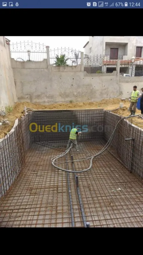 projection de béton