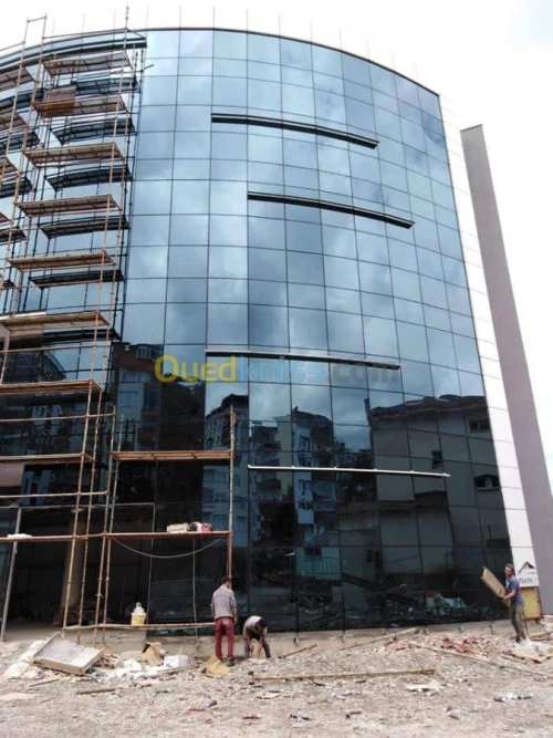 menuiserie aluminium,vitrines,PVC,Mur 