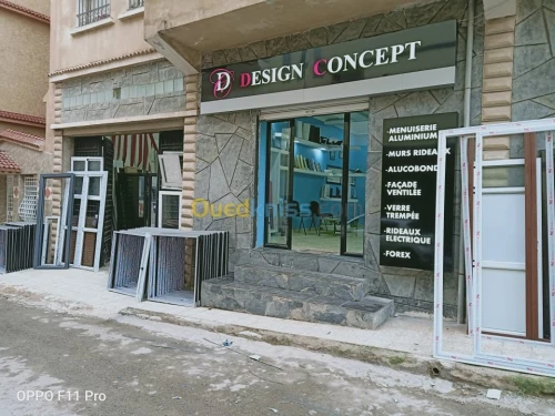 menuiserie aluminium,vitrines,PVC,Mur 