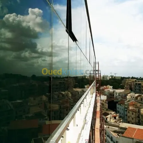menuiserie aluminium,vitrines,PVC,Mur 