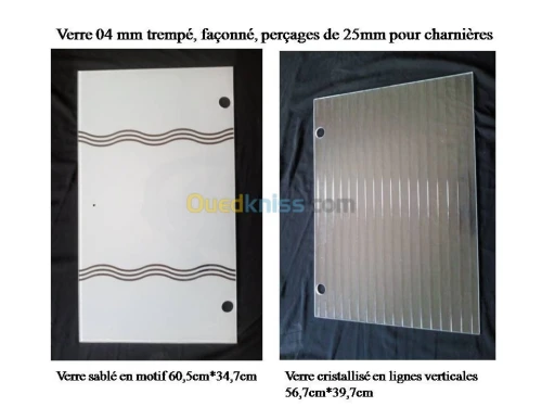 Verre trempé, sablé, façonné